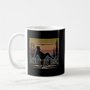 Mens Body By BBQ Vintage Meat Church Grilling Barb Coffee Mug