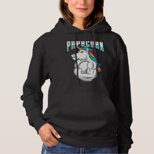 Mens Bodybuilding Dad Papacorn Unicorn Sport Dad Hoodie