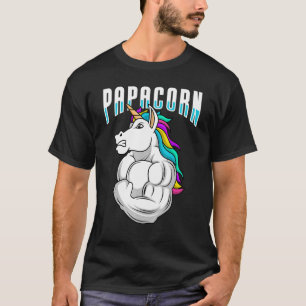 Mens Bodybuilding Dad Papacorn Unicorn Sport Dad T-Shirt