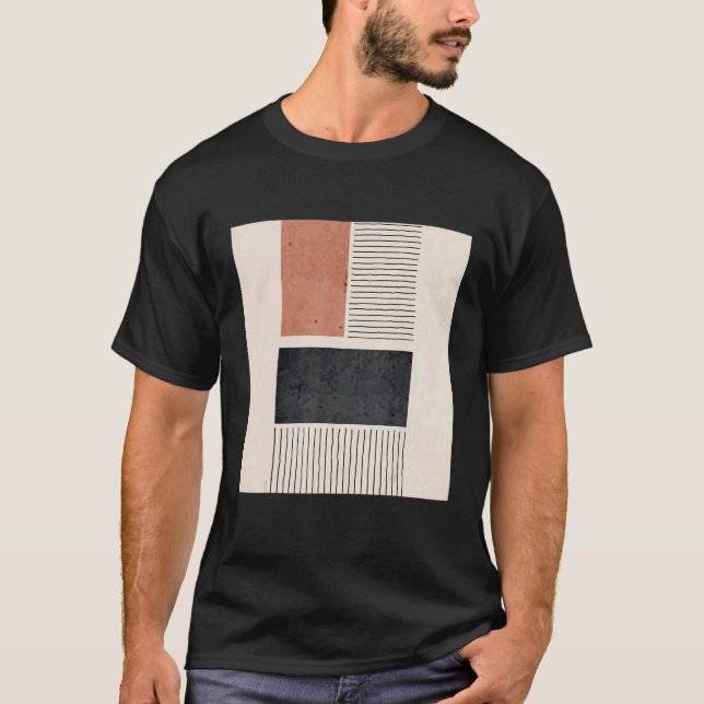 Mens Boho Abstract Shapes Mid Century Modern 2 T-Shirt (Front)