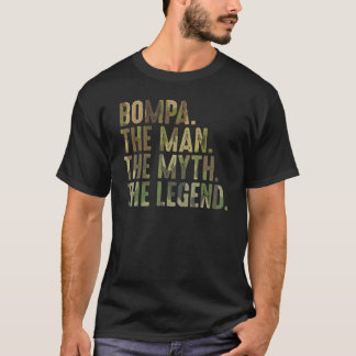 Mens Bompa Man Myth Legend From Grandchildren  Bom T-Shirt