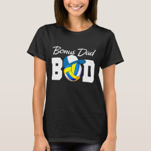 Mens Bonus Dad Bod Volleyball Ballpark Stepfather T-Shirt