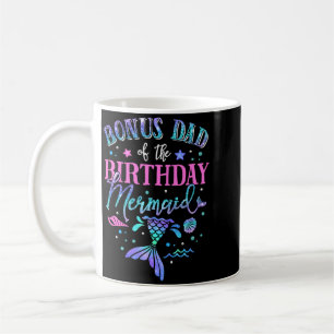 Mens Bonus Dad Of The Birthday Mermaid Party Coffee Mug