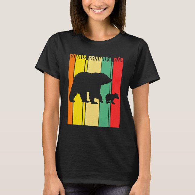 Mens Bonus Grandpa Bär Bonus Grandad T-Shirt (Front)