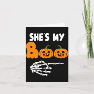 Mens boo matching halloween pajama couples boo card