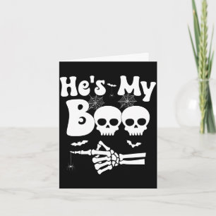 Mens boo skeleton couples matching couple card