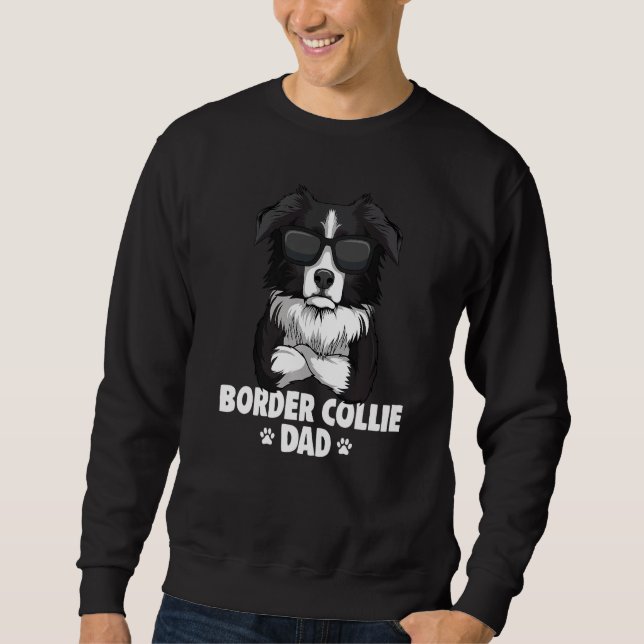 Mens Border Collie Dog Dad Sweatshirt (Front)
