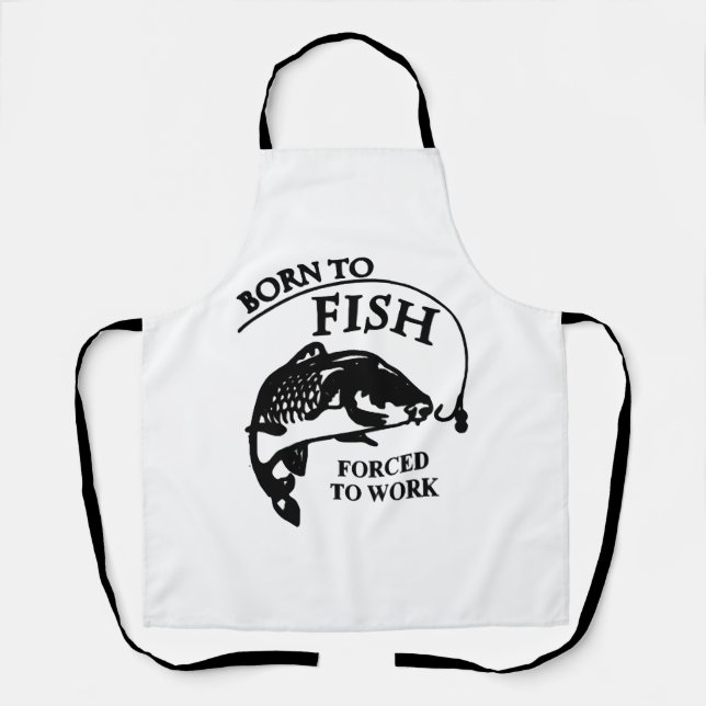 Mens Born To Fish Fishing Apron (Front)