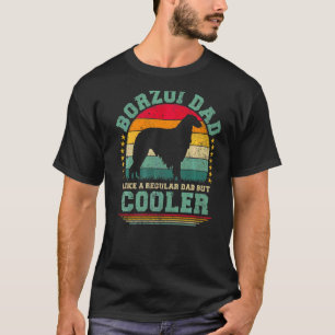 Mens Borzoi Dad Like A Regular Dad But Cooler Fath T-Shirt