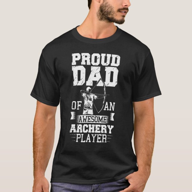 Mens Bow Hunting Outfit Archer Dad Bow Arrow Game  T-Shirt (Front)