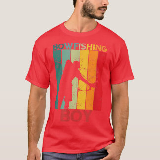 Mens Bowfishing Boy Bowfisher Fish Bow Hunting Ret T-Shirt