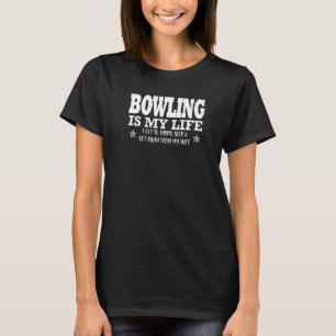 Mens Bowling 10 Pin Ten Pin Lawn Bowls Bowling T-Shirt