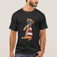 Mens Boxer Dog Tattoo I Love Dad 