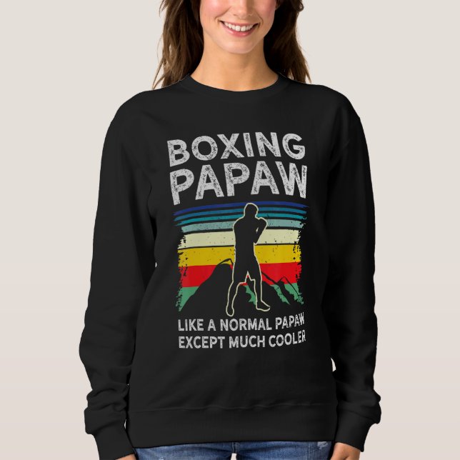 Mens Boxing Sports Or Mma Fighter Boxer Papaw Retr Sweatshirt (Front)