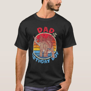 Mens Boy Birthday I Dad I Stegosaurus I Family Mat T-Shirt