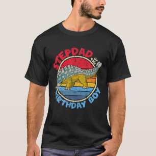Mens Boy Birthday I Stepdad I Ankylosaurus I Famil T-Shirt
