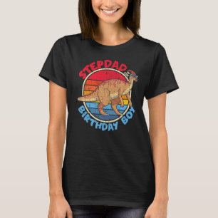 Mens Boy Birthday I Stepdad I Parasaurolophus I Fa T-Shirt