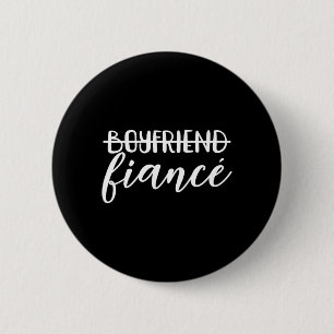 Mens Boyfriend Future Husband Engagement Engaged 6 Cm Round Badge