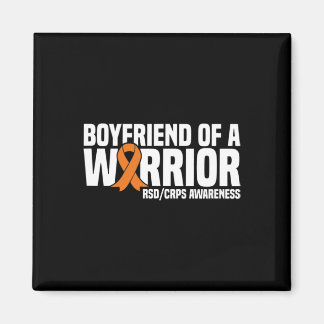 Mens Boyfriend of a Warrior Orange Ribbon RSDCRPS  Magnet