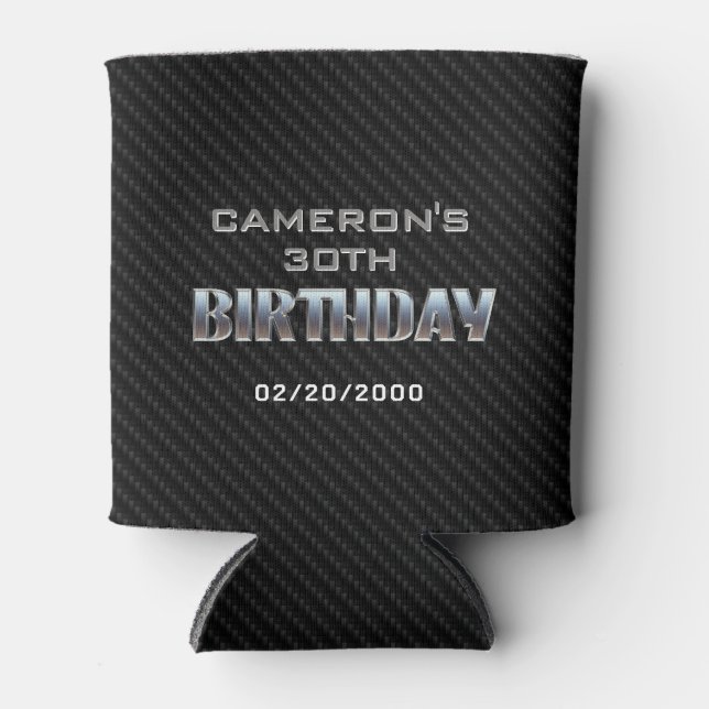 Men's Boy's Birthday Can Cooler (Front)