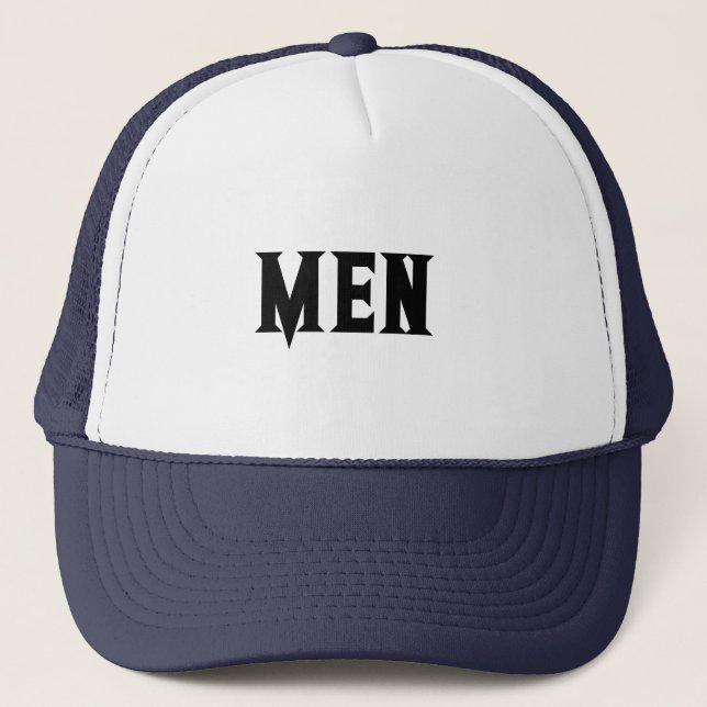 Men's Boy's Nice Super Cool Handsome Hero Trucker Hat (Front)