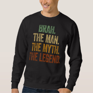 Mens Brah Men Myth Legend Surfing Dad Retro Vintag Sweatshirt