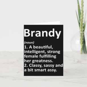 Mens Brandy Definition Personalised Name Funny Card
