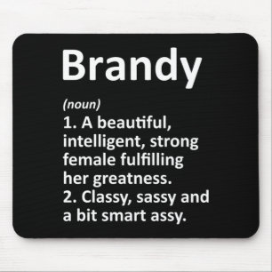 Mens Brandy Definition Personalised Name Funny Mouse Pad