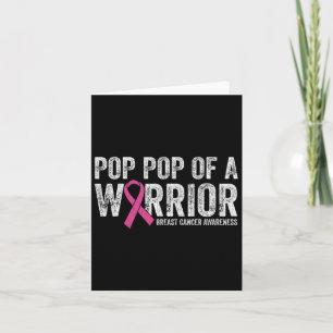 Mens Breast Cancer Awareness Pink Ribbon Pop Pop O Card