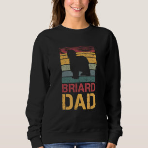 Mens Briard Dad Vintage Dog Dogs Paw Briard Access Sweatshirt