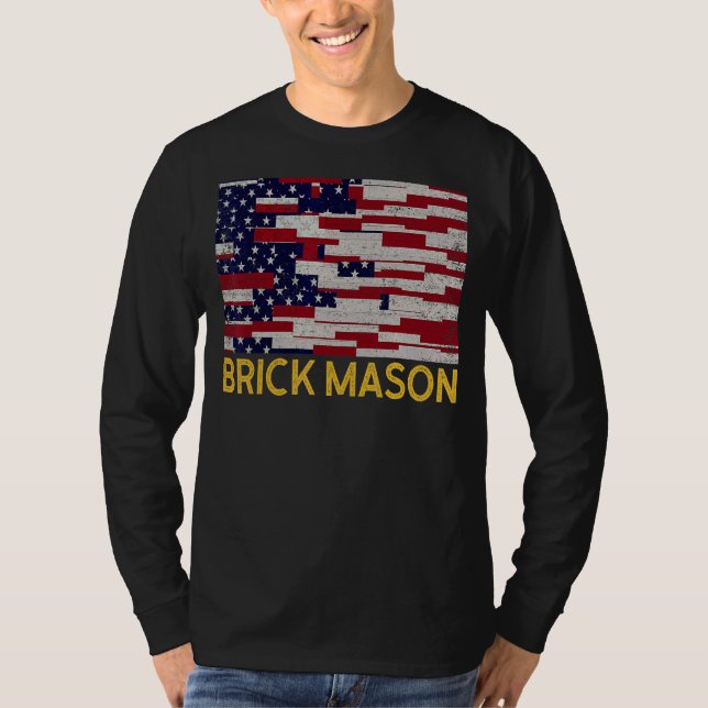 Mens Brick Mason Bricklayer Masonry Construction U T-Shirt (Front)