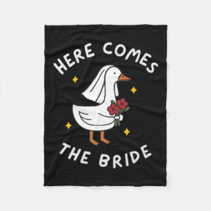 Mens Bride To Be Wedding Silly Bride Goose Gettin Fleece Blanket