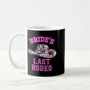 Mens Brides Last Rodeo Cowgirl Hat Bachelorette Coffee Mug