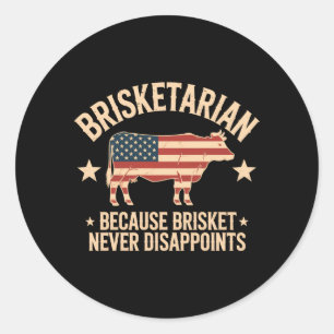 Mens Brisarian Because Bris Disappoints - Bbq Classic Round Sticker