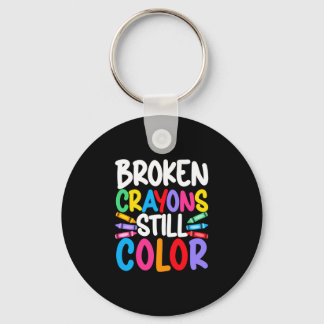 Mens broken crayons colour mental health awareness key ring