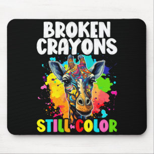Mens broken crayons colour mental health awareness mouse pad