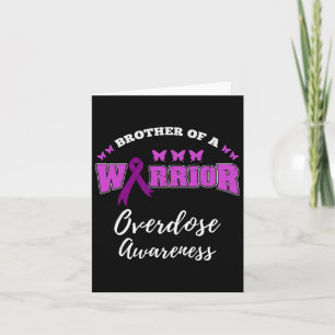 Mens Brother Of A Warrior Overdose Awareness Card
