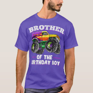 Mens Brother Of The Birthday Boy Fathers Monster T T-Shirt