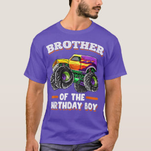 Mens Brother Of The Birthday Boy Fathers Monster T T-Shirt