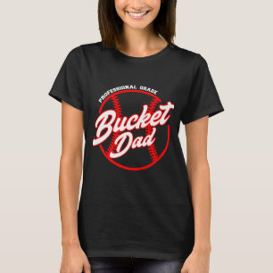 Mens Bucket Dad Baseball Softball Pitcher Catcher  T-Shirt