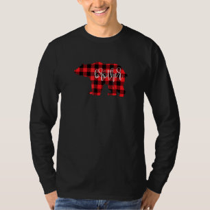 Mens Buffalo Red Plaid Brother Bear Brod Christmas T-Shirt
