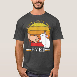 Mens Bunny Dad Ever Vintage Rabbit Lover Father Pe T-Shirt