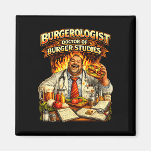 Mens burgerologist doctor of burger studies funny magnet