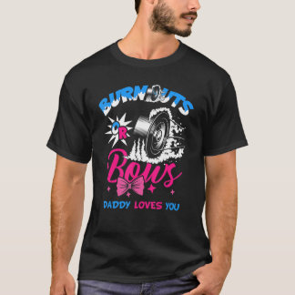 Mens Burnouts Or Bows Gender Reveal Baby P Y Annou T-Shirt
