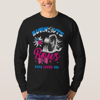 Mens Burnouts Or Bows Gender Reveal Baby Party Ann T-Shirt