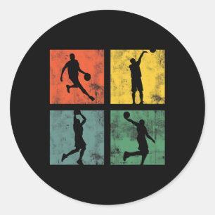 Mens Bysketbyll Player Fun For Bysketbyll Players Classic Round Sticker