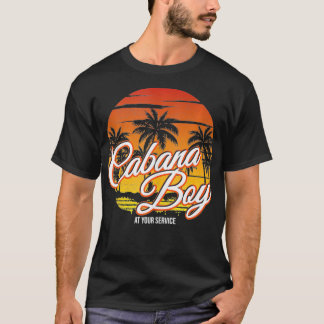 Mens Cabana Boy at Your Service Summer Beach Fun  T-Shirt