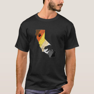 Mens California Gay Bear Flag Pride Paw Distressed T-Shirt