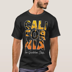 Men's California Palm Trees Filled Letters T-Shirt