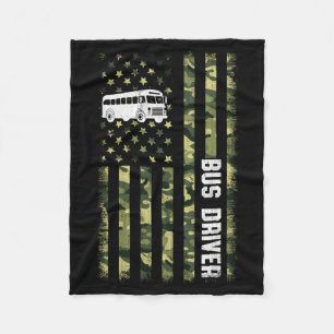 Mens Camo Aamerican Flag Camouflage Patriotic Fleece Blanket